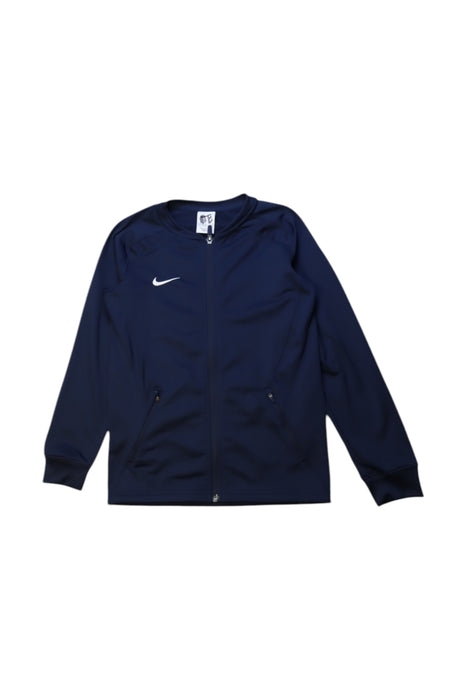 A Navy Zippered Sweatshirts from Nike in size 10Y for neutral. (Front View)