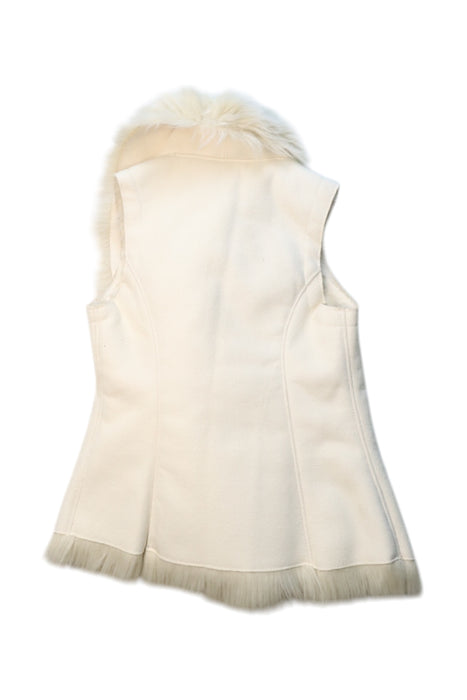 A Ivory Outerwear Vests from DKNY in size 8Y for girl. (Back View)