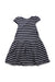 A Navy Short Sleeve Dresses from Petit Bateau in size 5T for girl. (Front View)