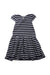 A Navy Short Sleeve Dresses from Petit Bateau in size 5T for girl. (Back View)