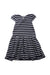 A Navy Short Sleeve Dresses from Petit Bateau in size 5T for girl. (Back View)