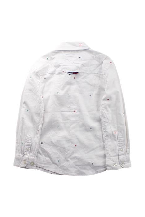 A White Long Sleeve Shirts from Tommy Hilfiger in size 5T for boy. (Back View)