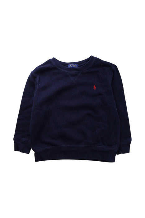 A Navy Crewneck Sweatshirts from Polo Ralph Lauren in size 4T for boy. (Front View)
