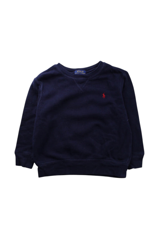 A Navy Crewneck Sweatshirts from Polo Ralph Lauren in size 4T for boy. (Front View)