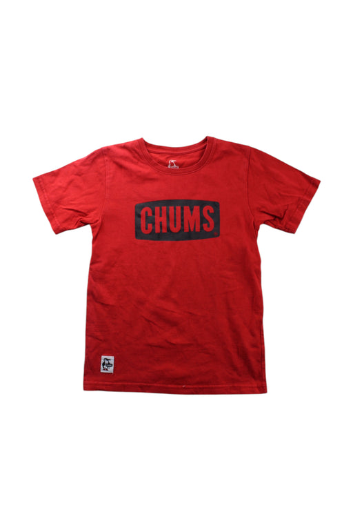 A Red Short Sleeve T Shirts from CHUMS in size 7Y for neutral. (Front View)