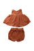 A Brown Shorts Sets from Seed in size 18-24M for neutral. (Back View)