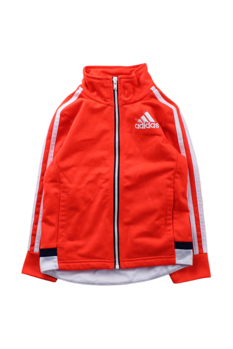 A Red Lightweight Jackets from Adidas in size 3T for neutral. (Front View)