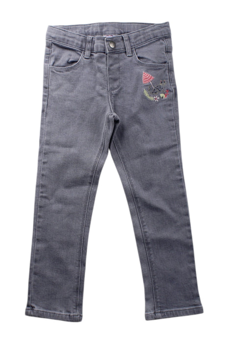 A Grey Jeans from La Compagnie des Petits in size 3T for girl. (Front View)