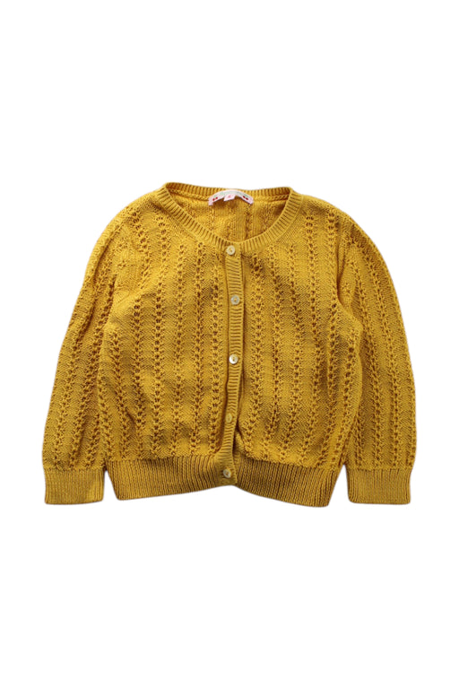 A Yellow Cardigans from Bonpoint in size 6T for girl. (Front View)