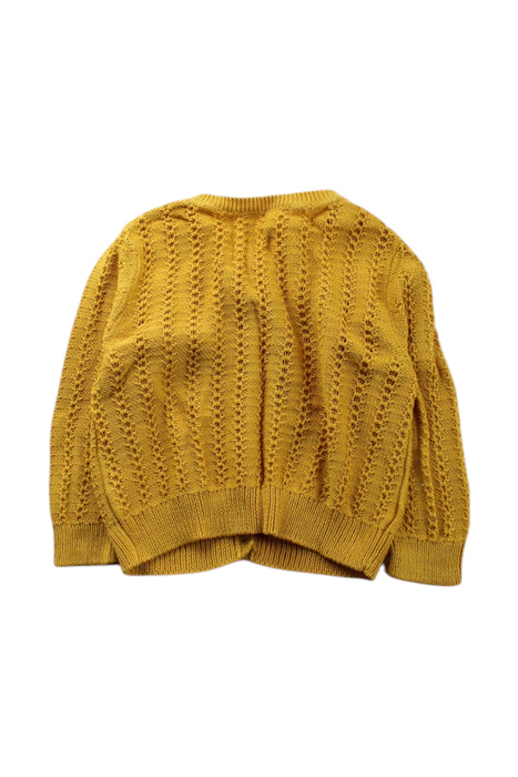 A Yellow Cardigans from Bonpoint in size 6T for girl. (Back View)
