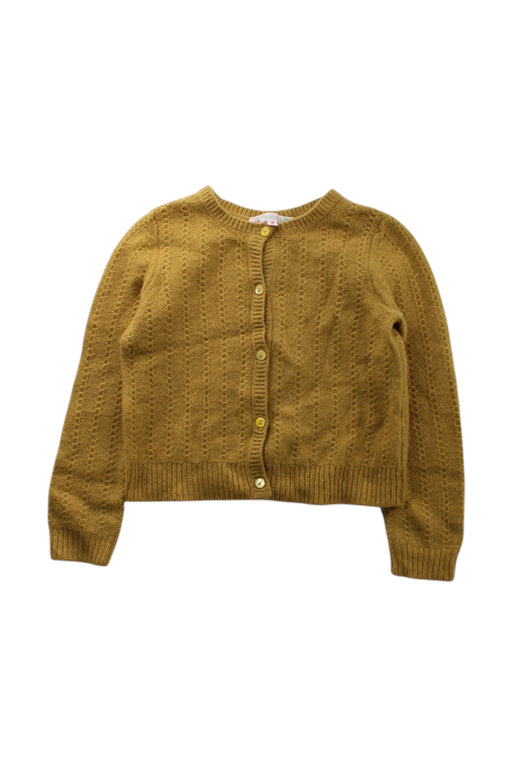 A Yellow Cardigans from Bonpoint in size 6T for girl. (Front View)