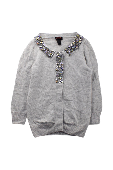 A Grey Cardigans from Crewcuts in size 6T for girl. (Front View)