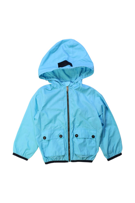 A Blue Rain Jackets from Burberry in size 18-24M for boy. (Front View)
