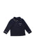 A Navy Long Sleeve Polos from Petit Bateau in size 12-18M for boy. (Front View)