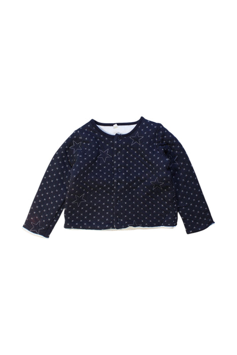 A Navy Long Sleeve Tops from Petit Bateau in size 12-18M for girl. (Front View)