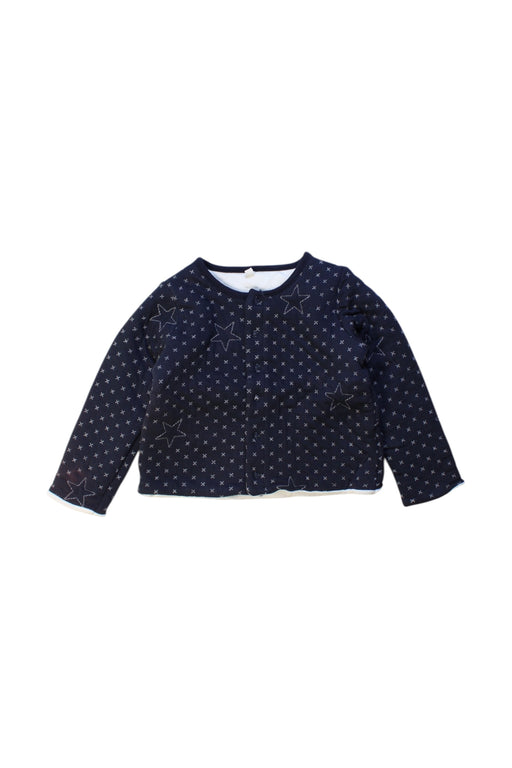 A Navy Long Sleeve Tops from Petit Bateau in size 12-18M for girl. (Front View)