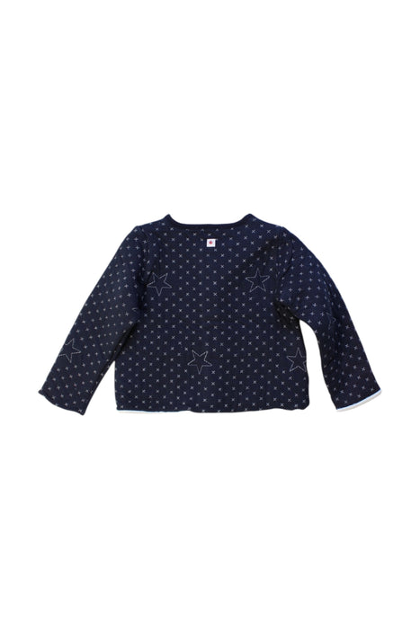 A Navy Long Sleeve Tops from Petit Bateau in size 12-18M for girl. (Back View)