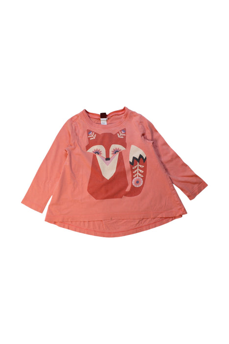 A Pink Long Sleeve Tops from Tea in size 2T for girl. (Front View)