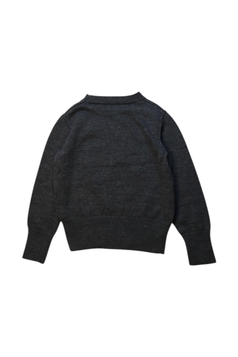 A Grey Knit Sweaters from Bonpoint in size 4T for girl. (Back View)