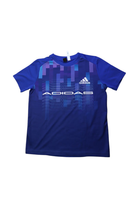 A Blue Short Sleeve T Shirts from Adidas in size 10Y for boy. (Front View)