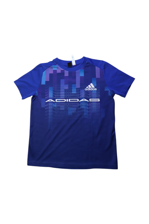 A Blue Short Sleeve T Shirts from Adidas in size 10Y for boy. (Front View)