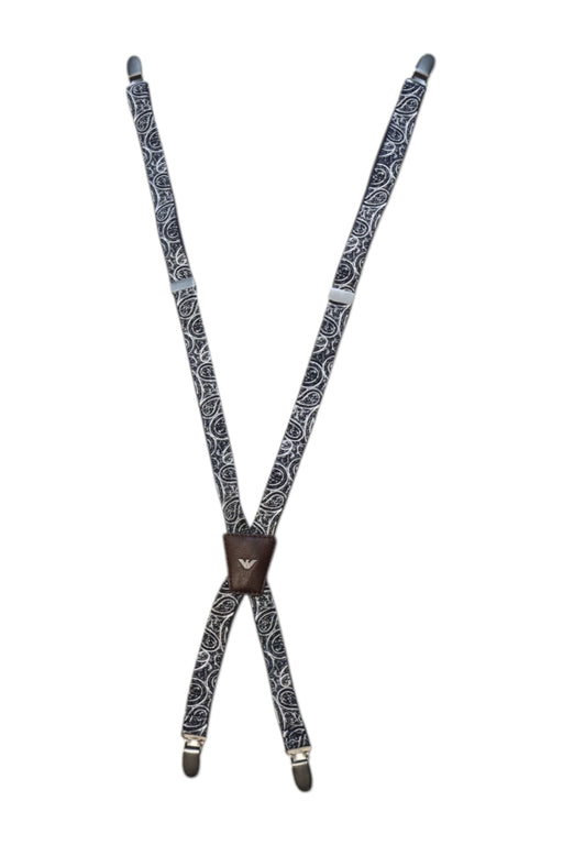 A Black Suspenders from Armani in size O/S for boy. (Front View)