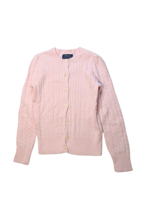 A Pink Cardigans from Polo Ralph Lauren in size 5T for girl. (Front View)