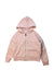 A Peach Zippered Sweatshirts from Moncler in size 5T for girl. (Front View)