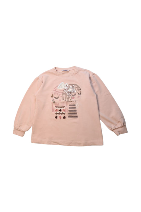 A Pink Long Sleeve Tops from Mayoral in size 5T for girl. (Front View)