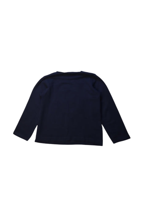 A Navy Long Sleeve Tops from Mayoral in size 5T for girl. (Back View)