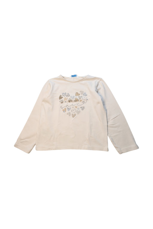 A White Long Sleeve Tops from Mayoral in size 5T for girl. (Front View)