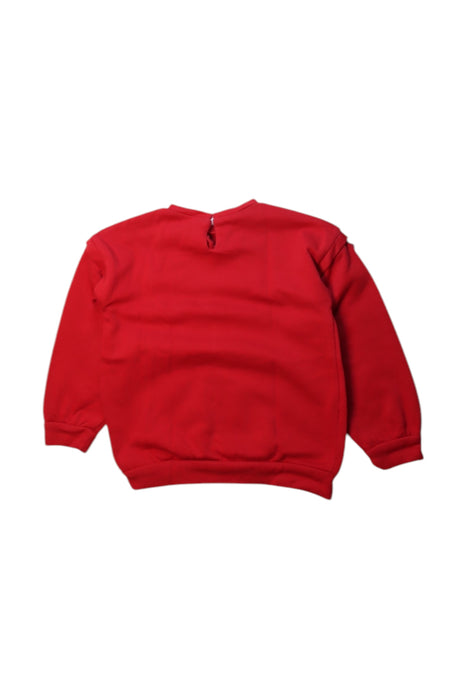 A Red Sweatshirts from Mayoral in size 5T for girl. (Back View)
