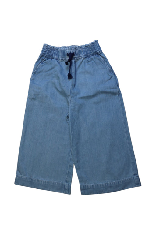 A Blue Casual Pants from Petit Bateau in size 4T for girl. (Front View)
