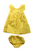 A Yellow Dress Sets from Ralph Lauren in size 3-6M for girl. (Front View)