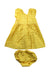 A Yellow Dress Sets from Ralph Lauren in size 3-6M for girl. (Back View)