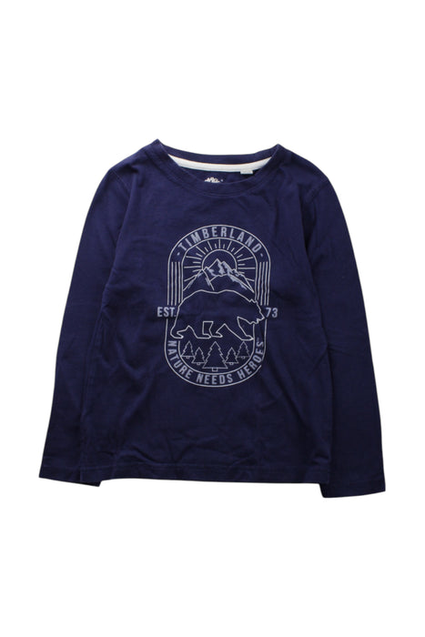 A Navy Long Sleeve T Shirts from Timberland in size 6T for neutral. (Front View)