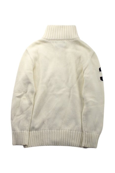 A White Zippered Sweatshirts from Polo Ralph Lauren in size 7Y for neutral. (Back View)