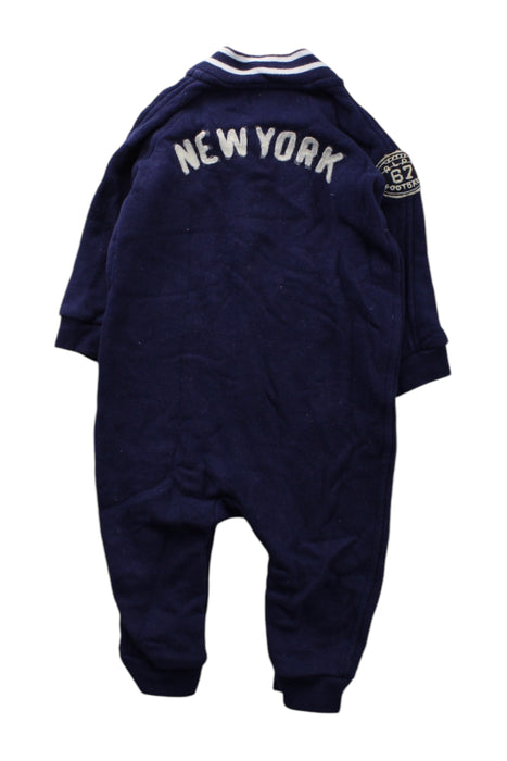 A Navy Long Sleeve Rompers from Ralph Lauren in size 3-6M for neutral. (Back View)