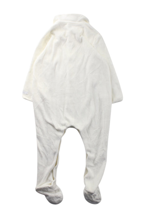 A White Onesies from Petit Bateau in size 12-18M for neutral. (Back View)