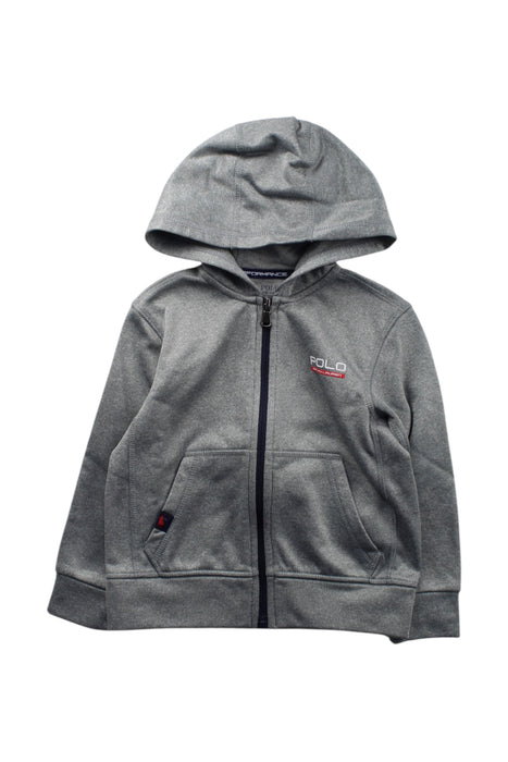 A Grey Hooded Sweatshirts from Polo Ralph Lauren in size 3T for neutral. (Front View)