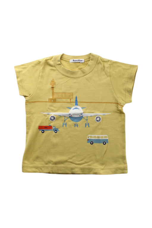 A Yellow Short Sleeve T Shirts from Familiar in size 2T for neutral. (Front View)