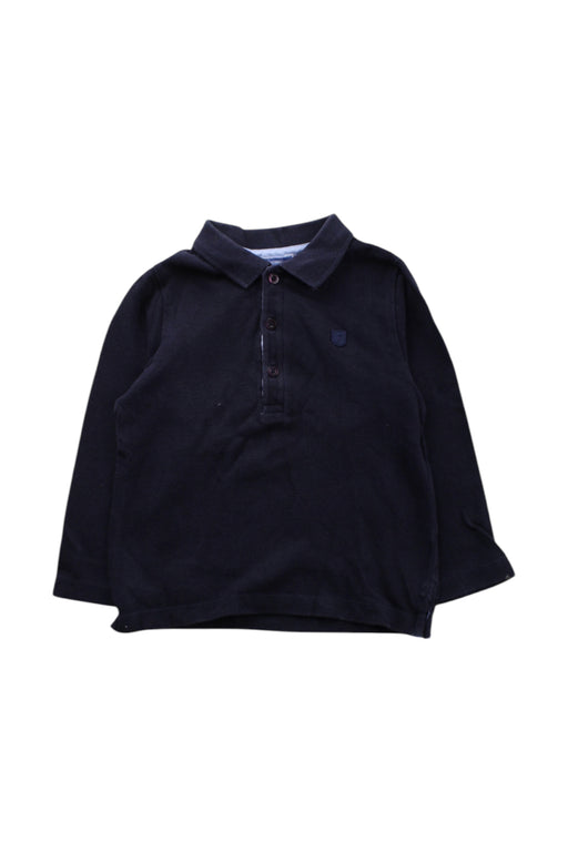 A Black Long Sleeve Polos from Jacadi in size 3T for boy. (Front View)