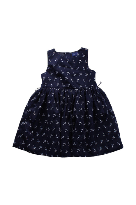 A Navy Sleeveless Dresses from Ralph Lauren in size 12-18M for girl. (Front View)