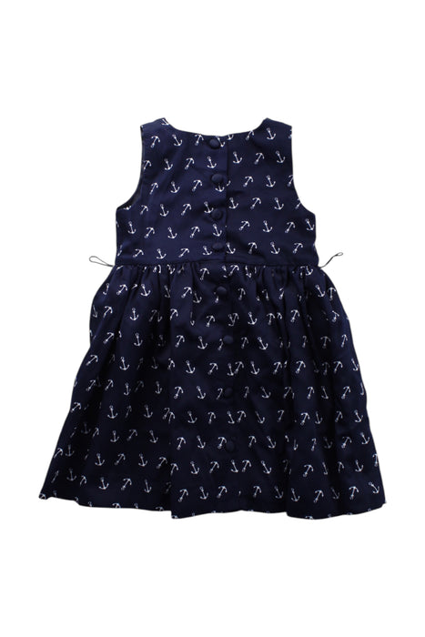A Navy Sleeveless Dresses from Ralph Lauren in size 12-18M for girl. (Back View)