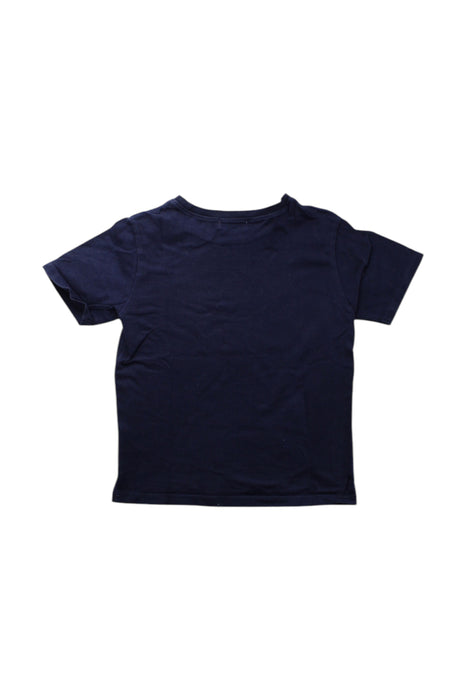 A Navy Short Sleeve T Shirts from Comme Ça Fille in size 4T for neutral. (Back View)