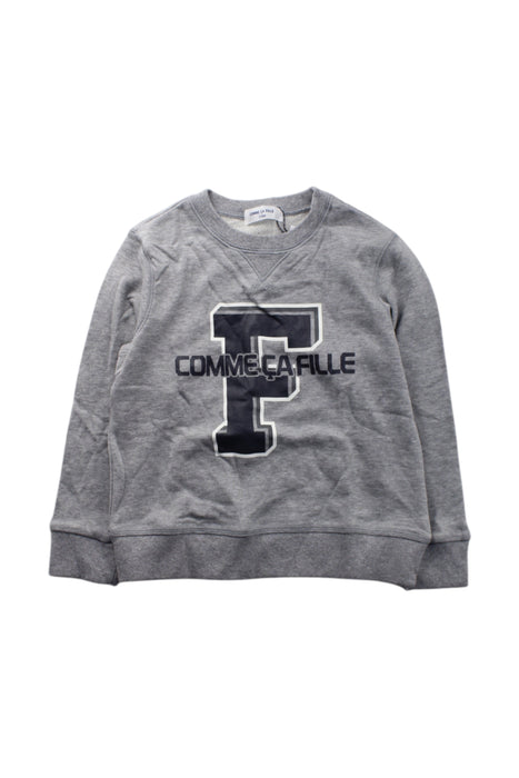 A Grey Crewneck Sweatshirts from Comme Ça Fille in size 4T for neutral. (Front View)
