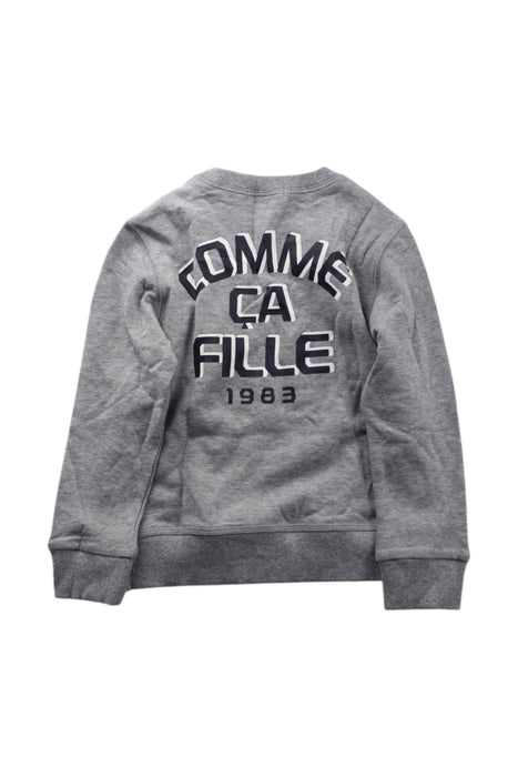 A Grey Crewneck Sweatshirts from Comme Ça Fille in size 4T for neutral. (Back View)