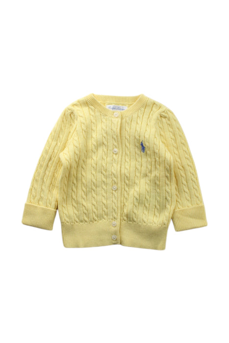 A Yellow Cardigans from Ralph Lauren in size 3-6M for neutral. (Front View)