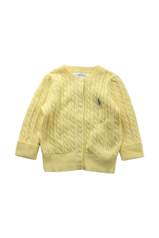A Yellow Cardigans from Ralph Lauren in size 3-6M for neutral. (Front View)