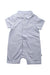 A Blue Short Sleeve Rompers from Boss in size 0-3M for neutral. (Front View)